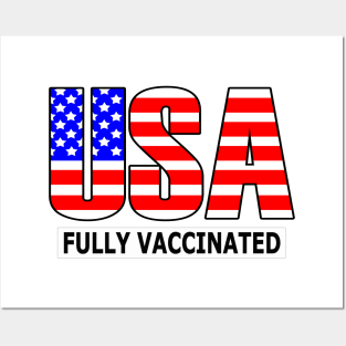 Covid fully vaccinated USA Posters and Art